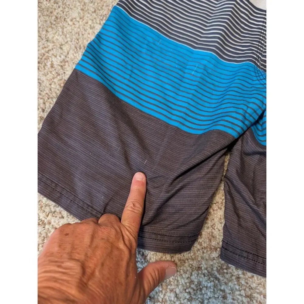 O'Neill Mens Size 30 John John Florence Striped Surf Board Shorts Swim Trunks
